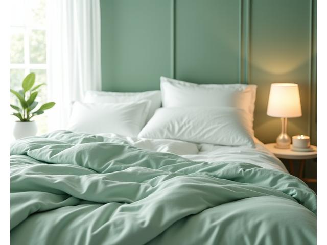 A cozy, serene bedroom with soft lighting, symbolizing sleep and recovery.