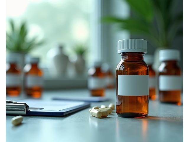 Various bottles of high-quality dietary supplements and lab reports on a clean, professional surface, symbolizing expert guidance.