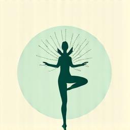 Illustration of a person balancing on a beam, representing balance and coordination.