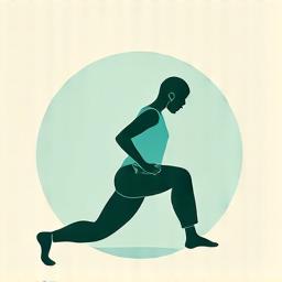 Illustration of a person stretching, representing mobility and flexibility.