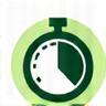 Icon illustrating a timer for quick routines.